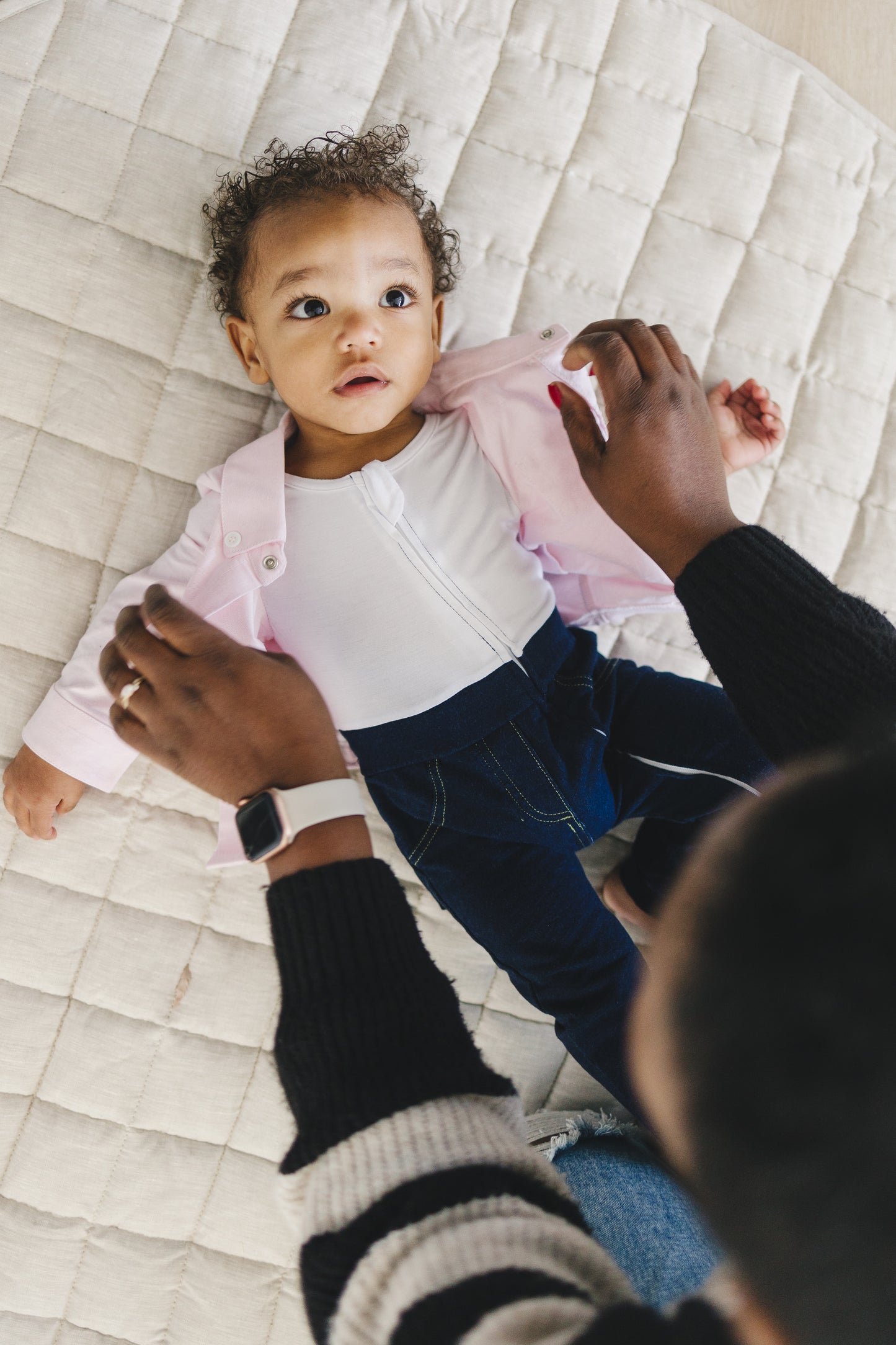 Unique baby boy outfit with built in onesie and collard shirt combo by London Lark. Two-way zipper makes outfit changes easy.